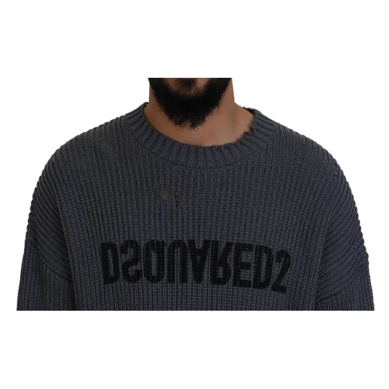 Men's Sweaters with Belt LoopsDsquared² Gray Men Tattered Knitted Pullover Men's Sweater (Pre-Owned) Men's Sweaters with Belt LoopsDsquared² Gray Men Tattered Knitted Pullover Men's Sweater (Pre-Owned)