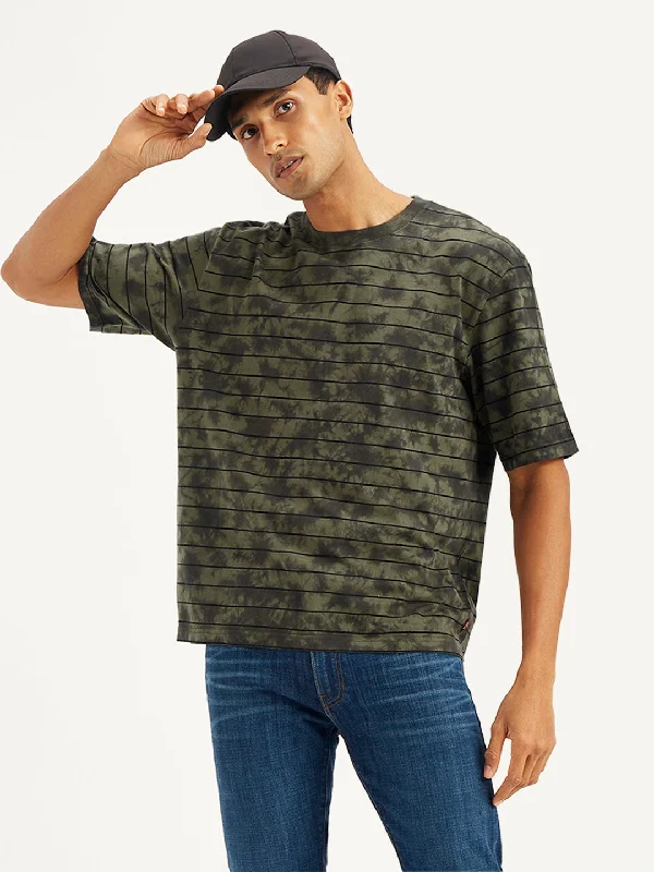 Men's Shirts with Elastic WaistbandsMen's Tie-Dye Relaxed Fit T-Shirt