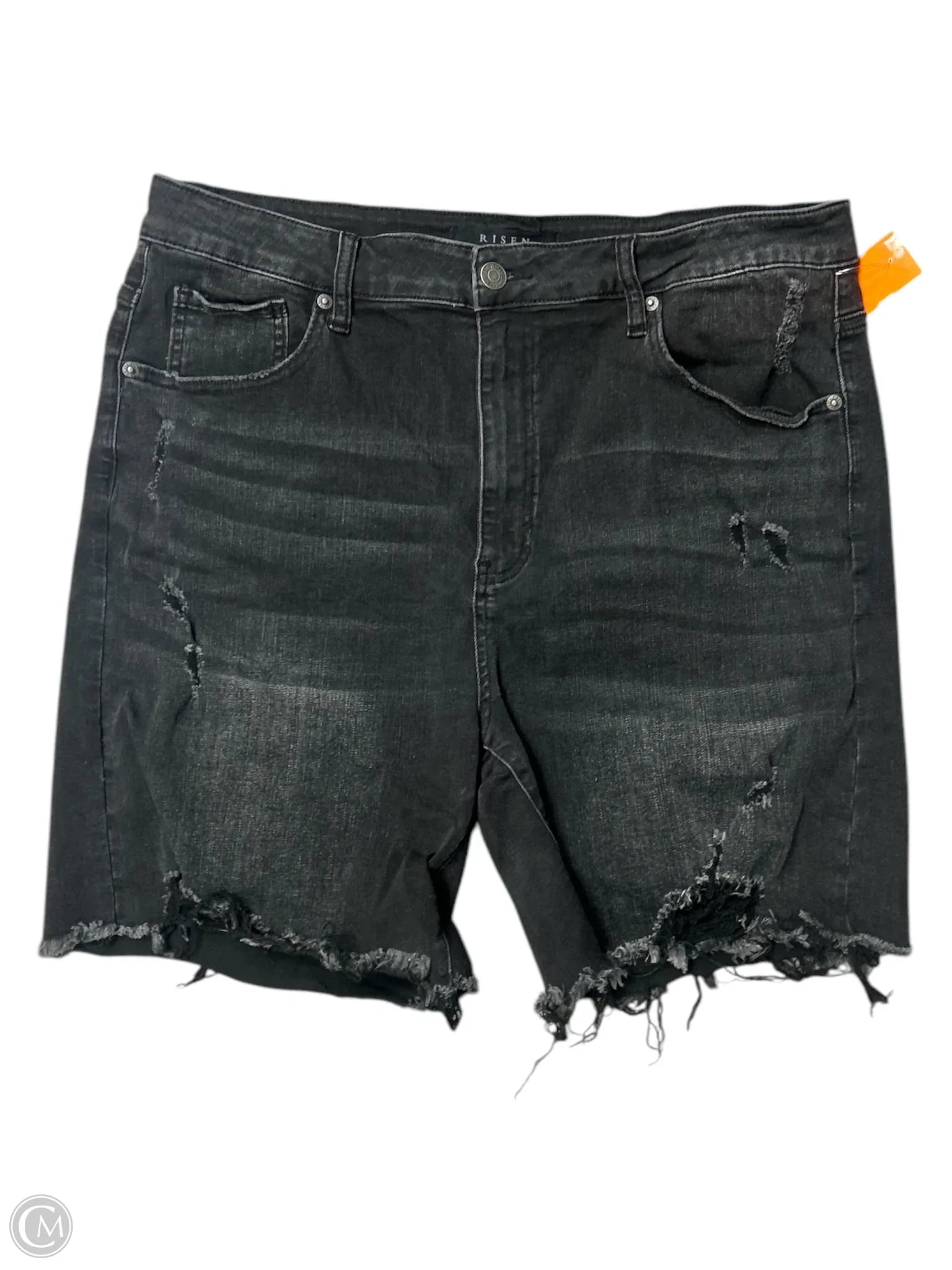 Easy-to-Wear Men's Machine-Washable Casual ShortsShorts By Risen In Black Denim, Size: 2x Easy-to-Wear Men's Machine-Washable Casual ShortsShorts By Risen In Black Denim, Size: 2x
