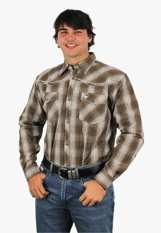 Men's Wrinkle-Free Shirts for Easy CareCowboy Hardware Mens Long Sleeve Shirt