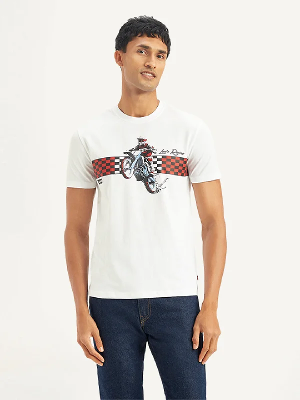 Men's Shirts with Mandarin CollarsMen's Graphic Print Slim Fit T-shirt