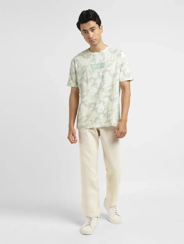 Men's Shirts with Embellished HemlinesMen's All Over Print Crew Neck T-shirt