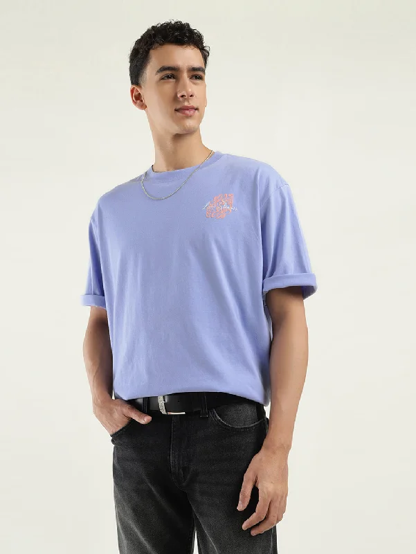 Men's Shirts with Logo EmbossmentsMen's Solid Loose Fit T-Shirt