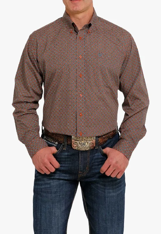 Men's Custom Dress Shirts for a Personalized FitCinch Mens Geo Print Button Down Long Sleeve Shirt Men's Custom Dress Shirts for a Personalized FitCinch Mens Geo Print Button Down Long Sleeve Shirt