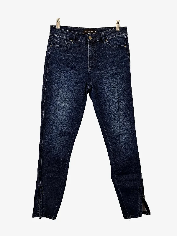 Cool Men's JeansWitchery Indigo Cropped Ankle Zip Denim Jeans Size 10