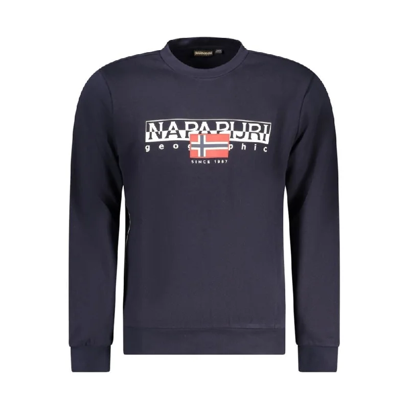 Men's Sweaters for Winter SportsNapapijri Blue Cotton Men's Sweater
