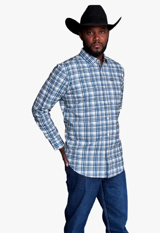 Men's Oxford Shirts for a Preppy StyleKimes Ranch Mens Manzano Plaid Long Sleeve Shirt