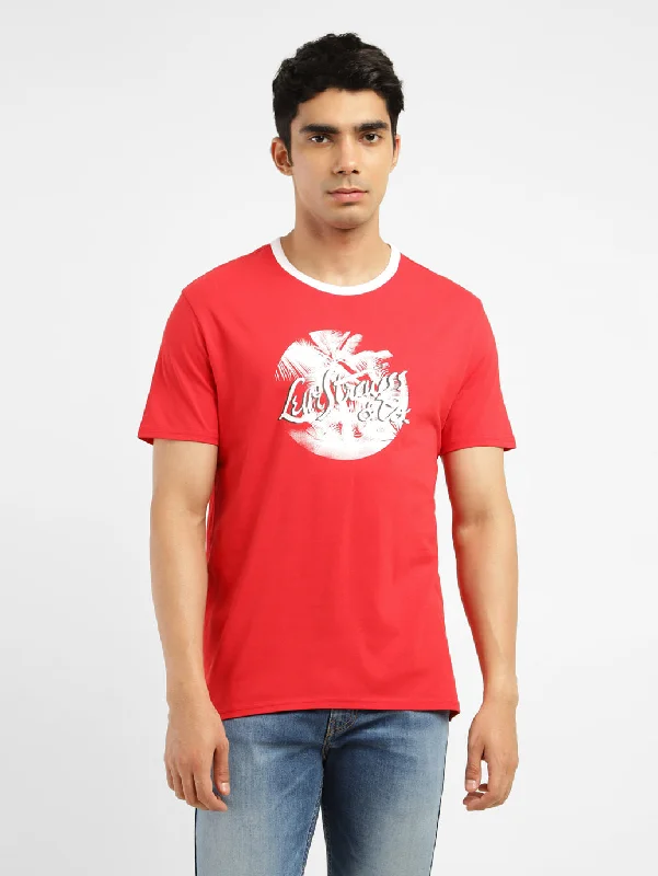 Men's Shirts with Spread CollarsMen's Graphic Crew Neck T-shirt