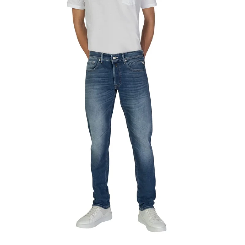 Leather Patch Men's JeansReplay  Cotton Jeans & Men's Pant