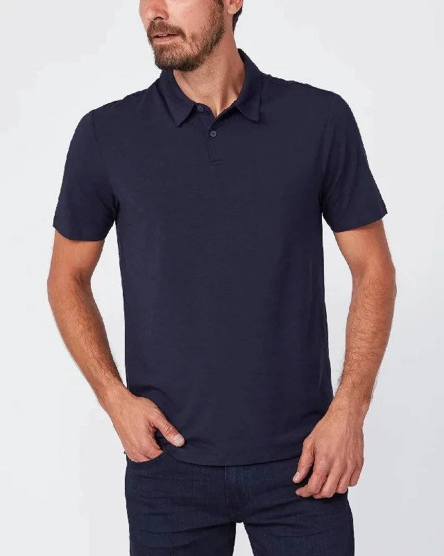 Men's Shirts with Roll-Up SleevesMen's Burke Polo Shirt In Deep Anchor