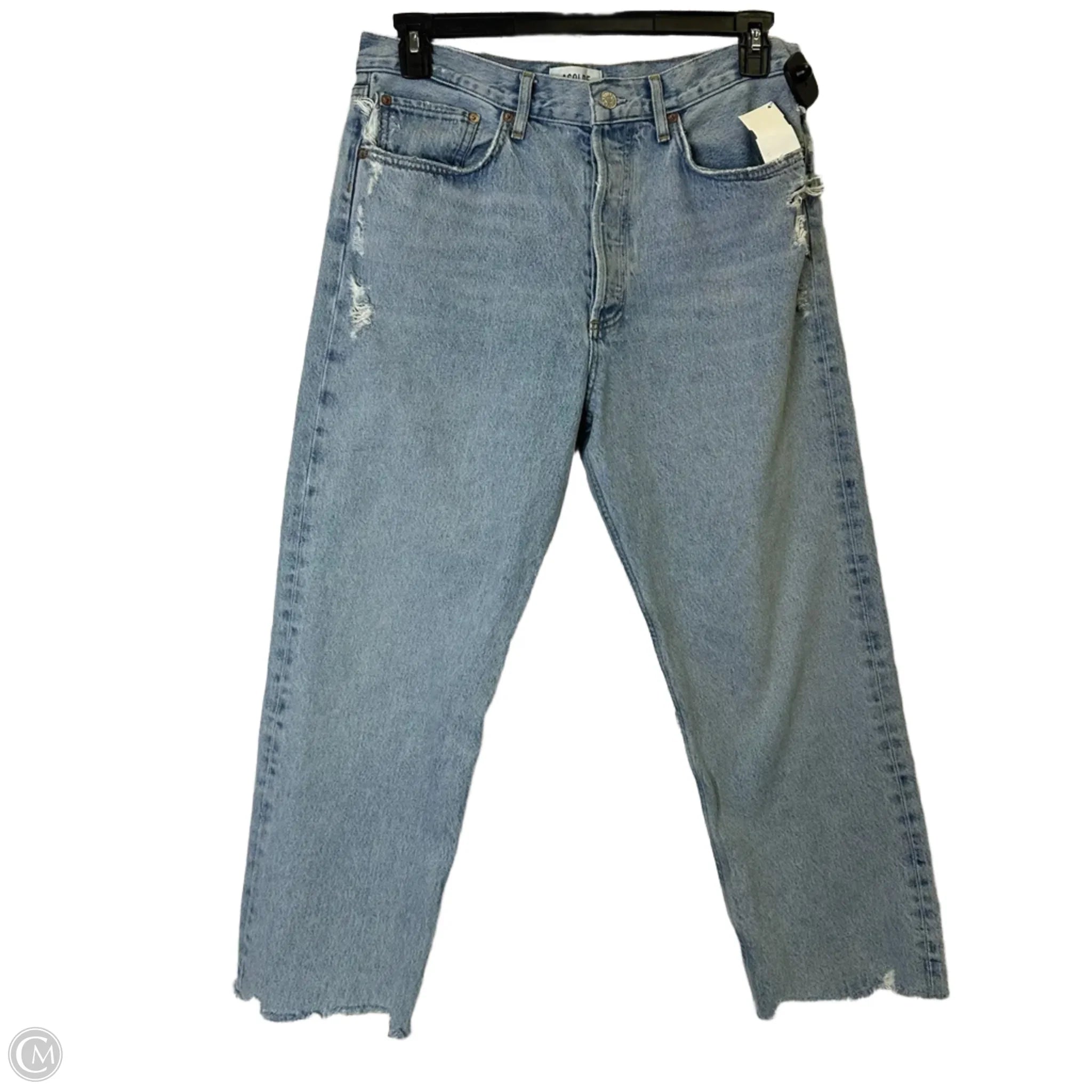 Dark Wash Men's JeansJeans Straight By Agolde In Blue Denim, Size: 8