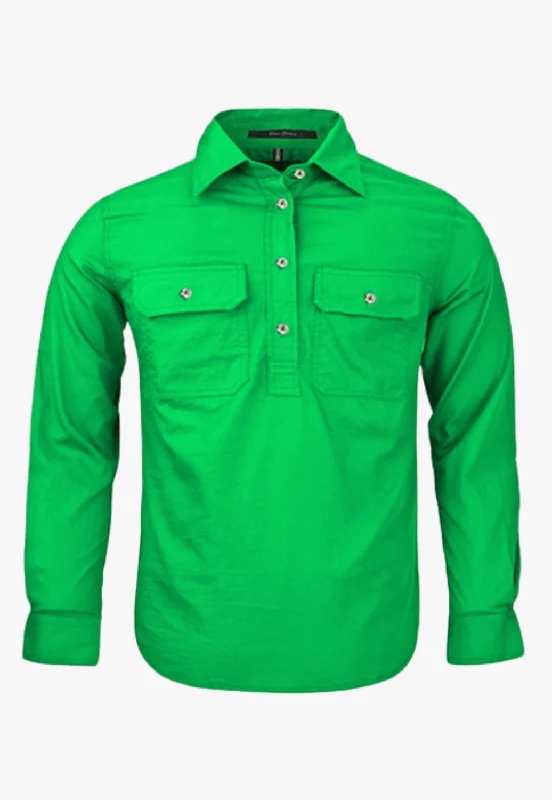 Men's Solid-Colored Shirts for VersatilityPilbara Kids Closed Front Work Shirt RM400CF Men's Solid-Colored Shirts for VersatilityPilbara Kids Closed Front Work Shirt RM400CF