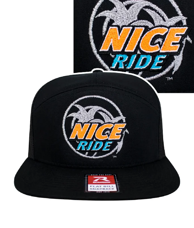 Waterproof Work Hats"Choo Choo" 7 Panel Trucker Snapback Hat For Men And Women