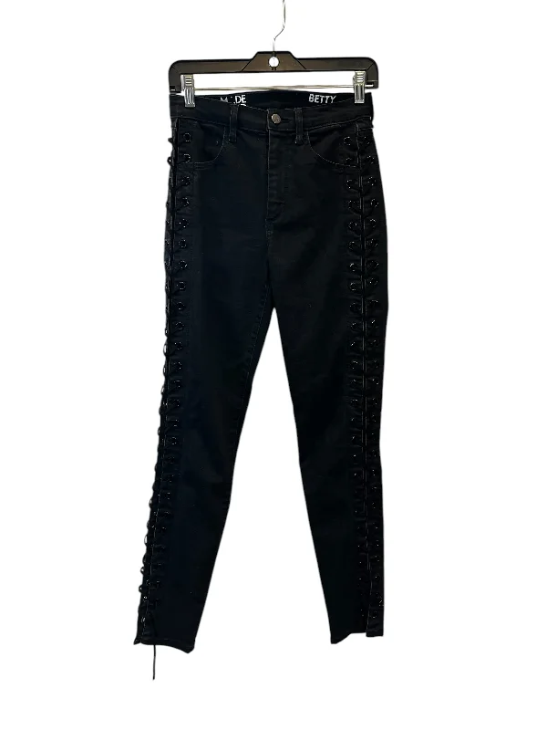 Mid-Waisted Men's JeansJeans Designer By Made Gold In Black, Size: 4