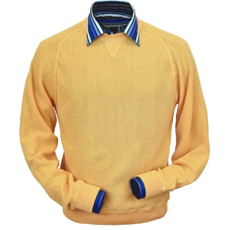 Men's Sweaters with Button-Down PlacketsBaby Alpaca 'Links Stitch' Sweatshirt-Style Crew Neck Sweater in Gold by Peru Unlimited Men's Sweaters with Button-Down PlacketsBaby Alpaca 'Links Stitch' Sweatshirt-Style Crew Neck Sweater in Gold by Peru Unlimited