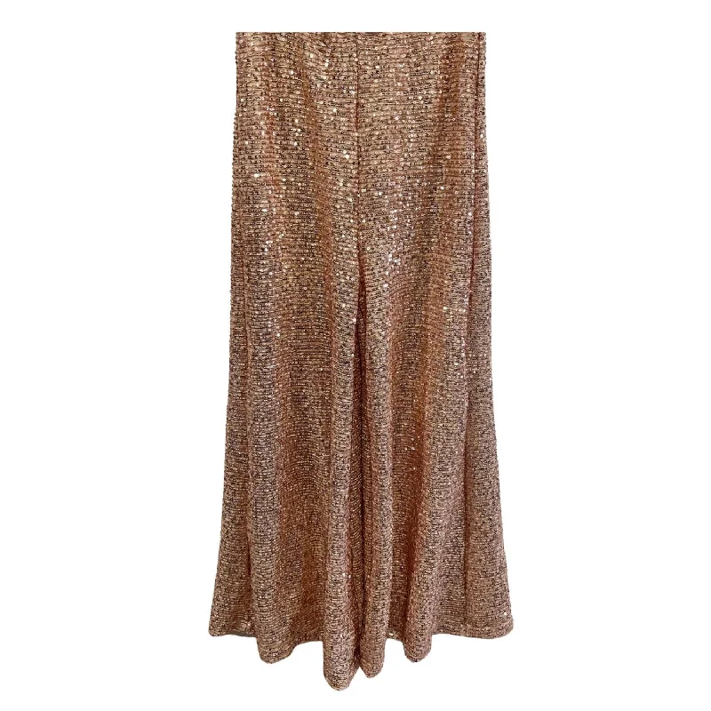 Resilient and Durable Men's Work ShortsGirls Sequin Wide Leg Pant In Gold Sequin