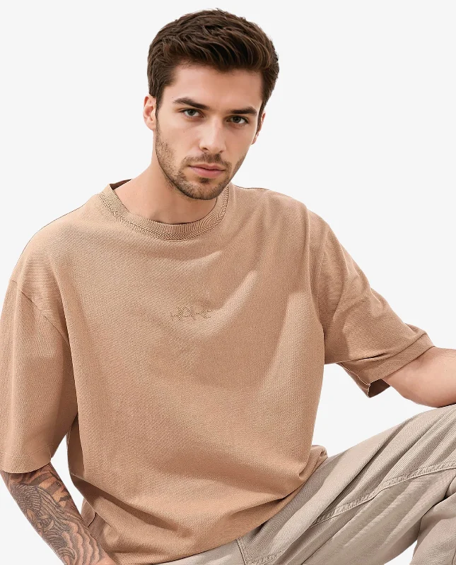 Men's Shirts with Scoop NecksRare Rabbit Mens Heros Dusky Orange Cotton Lycra Fabric Blend Drop Shoulder Short Sleeve Oversized Fit Solid T-Shirt Men's Shirts with Scoop NecksRare Rabbit Mens Heros Dusky Orange Cotton Lycra Fabric Blend Drop Shoulder Short Sleeve Oversized Fit Solid T-Shirt