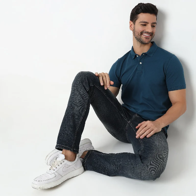 Men's Shirts with Contrast CollarsDouble Dyed Polo™ T-Shirt with Anti-Curl Collar Pique Knit