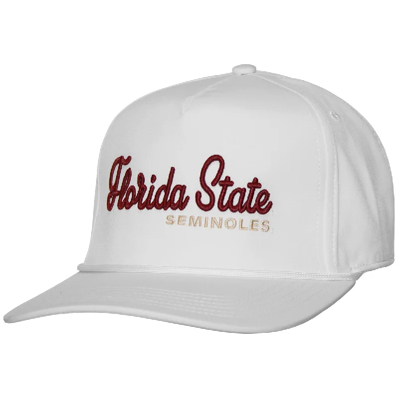 Reversible Sun HatsLegacy Florida State Seminoles Adjustable Caddy Cap - White
