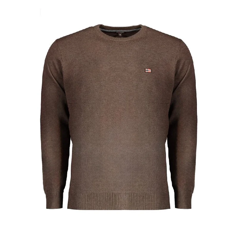 Men's Sweaters for Casual OccasionsNorway 1963 Brown Wool Men Men's Sweater