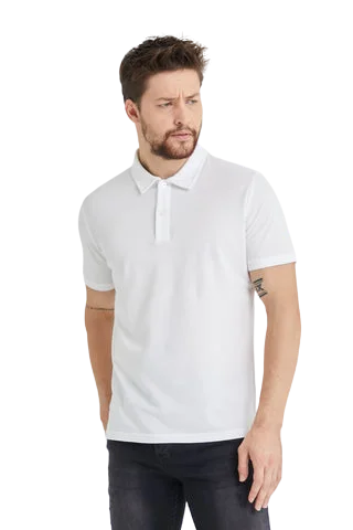 Men's Shirts with Surplice HemlinesMen’s Classic Polo Shirts - 2 Button 100% Cotton Business Casual Shirt or Golf Shirt