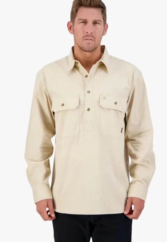 Men's Oxford Shirts for a Preppy StyleSwanndri Mens Bendigo Closed Front Work Shirt