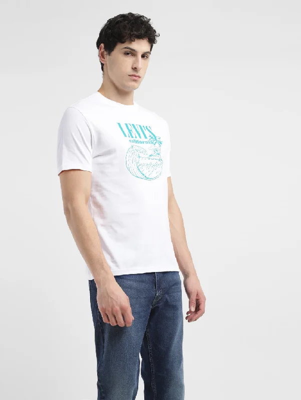 Men's Shirts with Patchwork PatternsMen's Graphic Print Crew Neck T-shirt