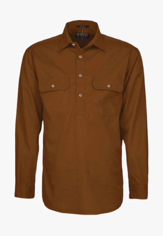 Men's Hunting Shirts for Camouflage and ComfortPilbara Mens Closed Front Work Shirt RM200CF Men's Hunting Shirts for Camouflage and ComfortPilbara Mens Closed Front Work Shirt RM200CF