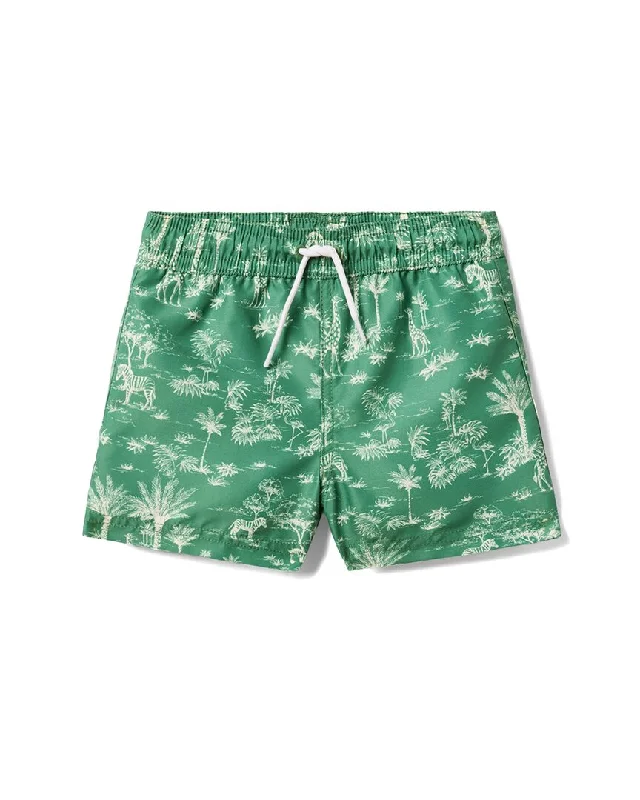 Machine-Washable Men's ShortsJanie and Jack Recycled Tropical Toile Swim Trunk