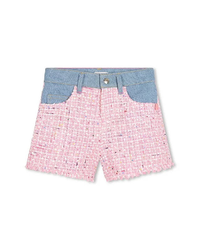 Men's Casual Short Pants for Relaxation and LoungingBillieblush Tweed Denim Short