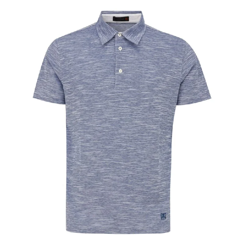 Men's Shirts with Barrel CuffsCorneliani blue Cotton Polo Men's Shirt