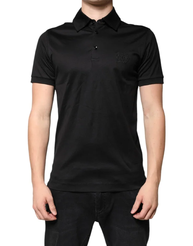 Men's Shirts with Adjustable CuffsDolce & Gabbana  DG Colla Short Sleeves Polo Men's T-shirt