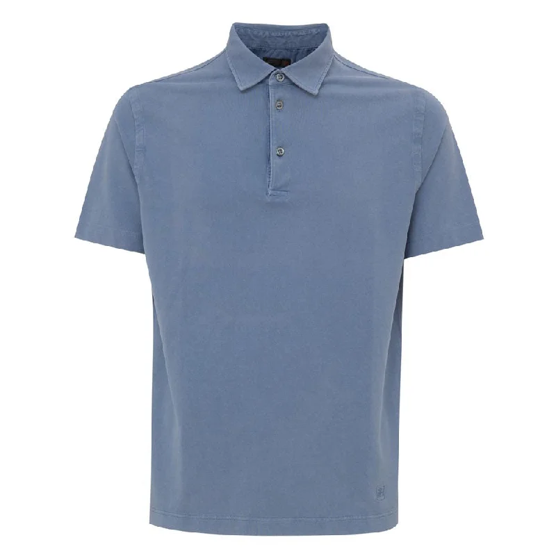 Men's Unique and Designer TopsCorneliani blue Cotton Polo Men's Shirt