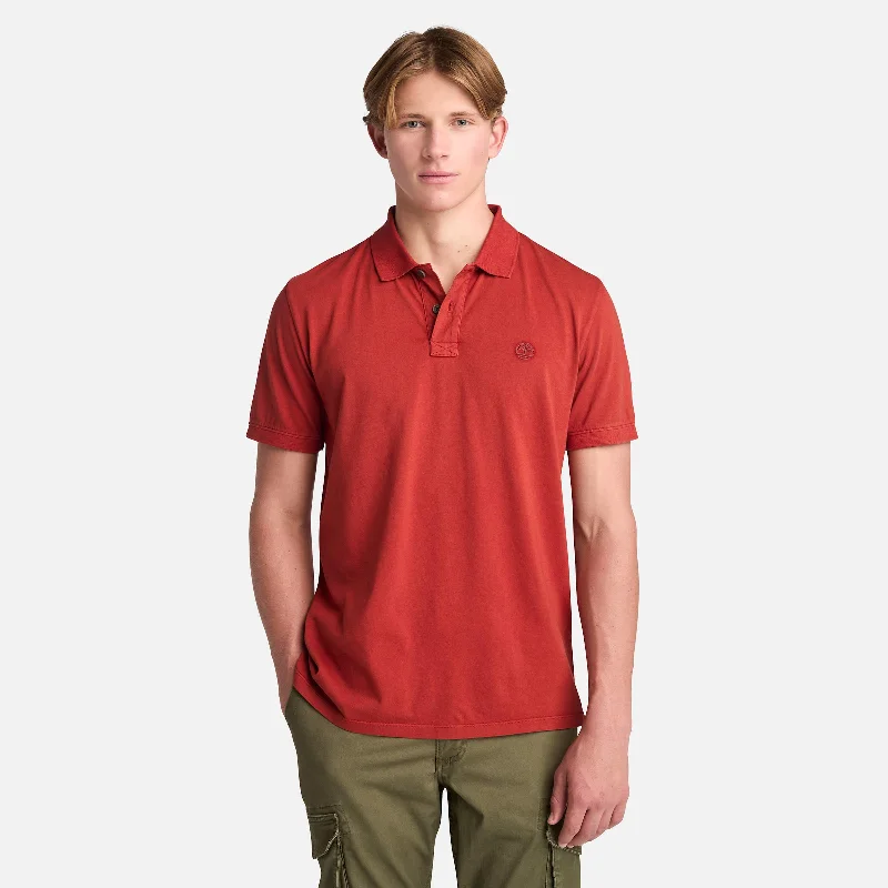Men's Shirts with Geometric PatternsMen's Oyster River Washed Short-Sleeve Polo Shirt Men's Shirts with Geometric PatternsMen's Oyster River Washed Short-Sleeve Polo Shirt