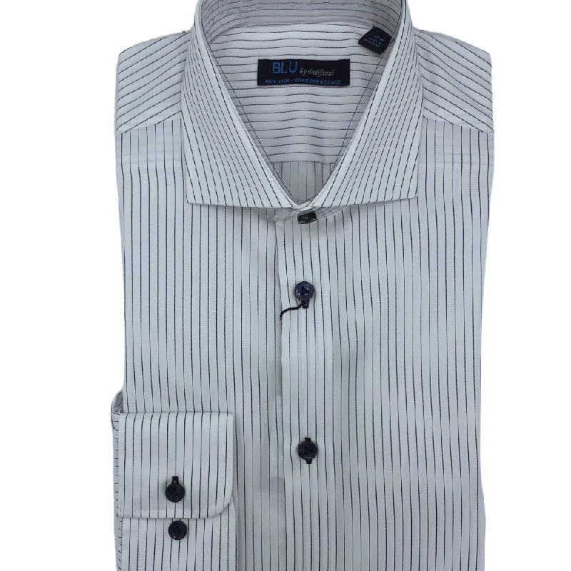 Men's Denim Shirts for a Rugged LookBlu by Polifroni Dress Shirt - G2347101 Navy