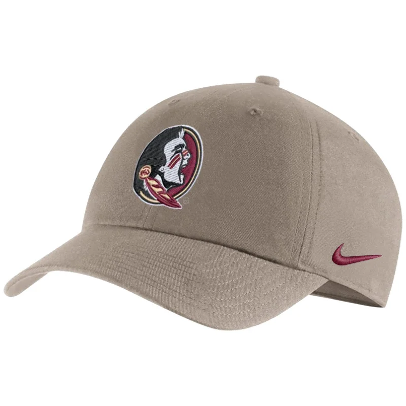 Reversible Bucket HatsNike Seminole Logo Adjustable Campus Cap - Khaki