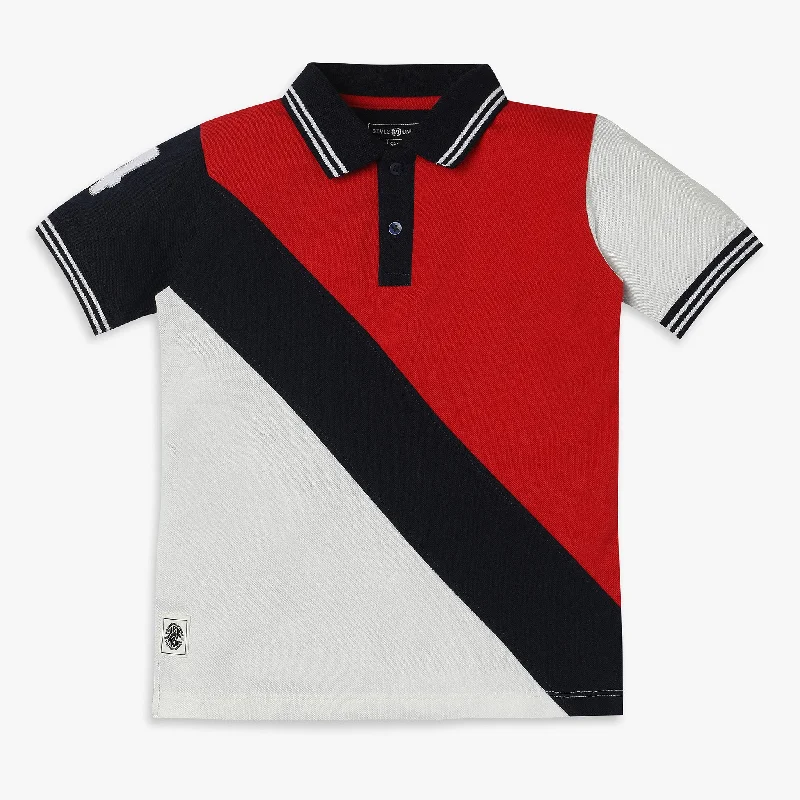 Men's Shirts with Barrel CuffsBoys Regular Fit Cut and Sew Polo T-Shirt