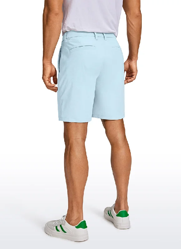 Short Men's Inseam Dress ShortsAll-Day Comfy Golf Shorts with Pockets 7''