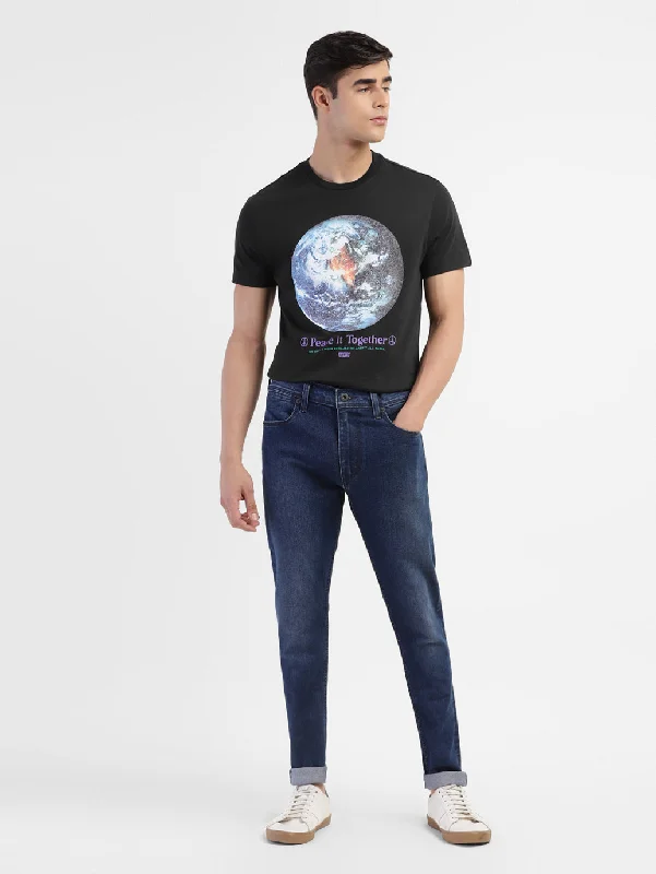 Men's Shirts with Contrast StitchingMen's Graphic Print Slim Fit T-shirt
