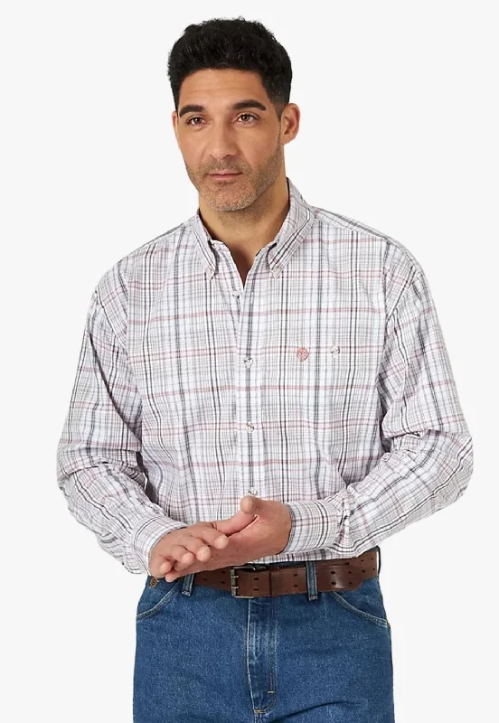 Men's Solid-Colored Shirts for VersatilityWrangler Mens George Strait Long Sleeve Shirt Men's Solid-Colored Shirts for VersatilityWrangler Mens George Strait Long Sleeve Shirt