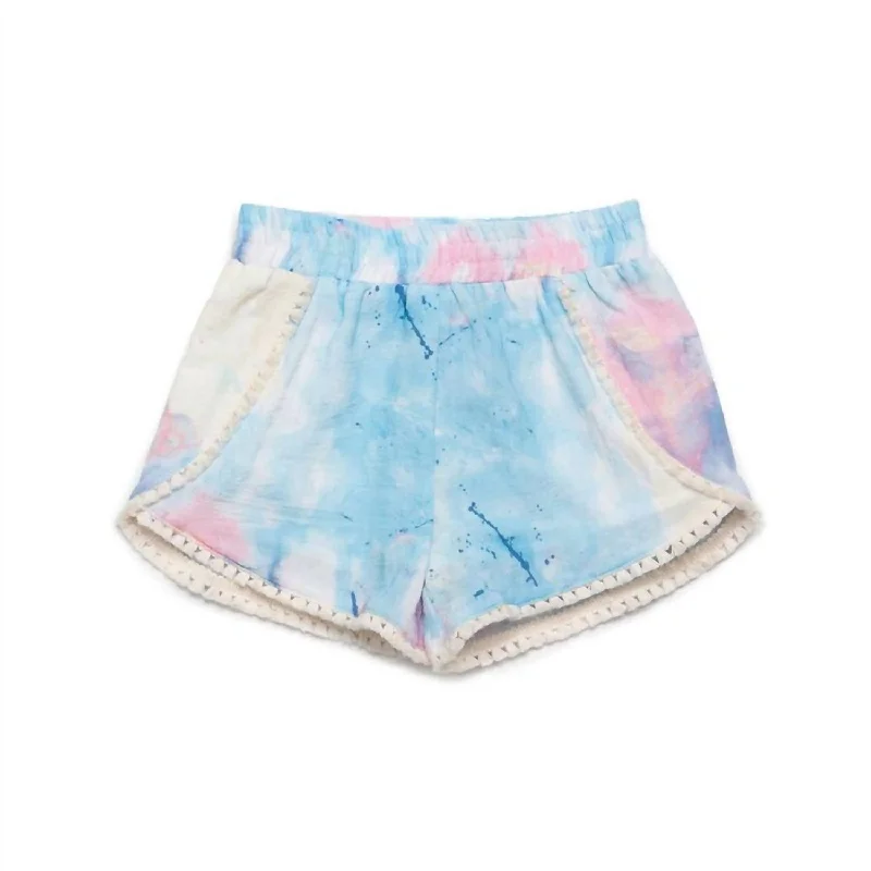 Adjustable Waistband Men's Casual ShortsGirls Valerie Short In Blue Multi