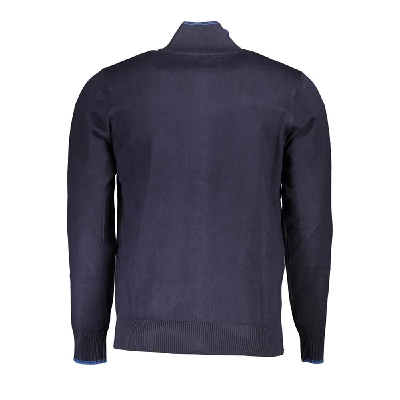Layered Men's Vest SweatersU.S. Grand Polo Classic Blue Zip Cardigan with Contrast Men's Details Layered Men's Vest SweatersU.S. Grand Polo Classic Blue Zip Cardigan with Contrast Men's Details