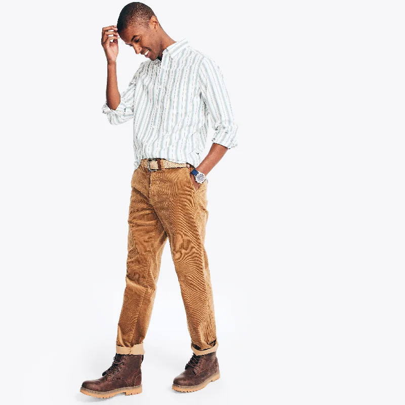 Versatile Men's Short-Sleeve ShirtsNautica Mens Striped Poplin Shirt