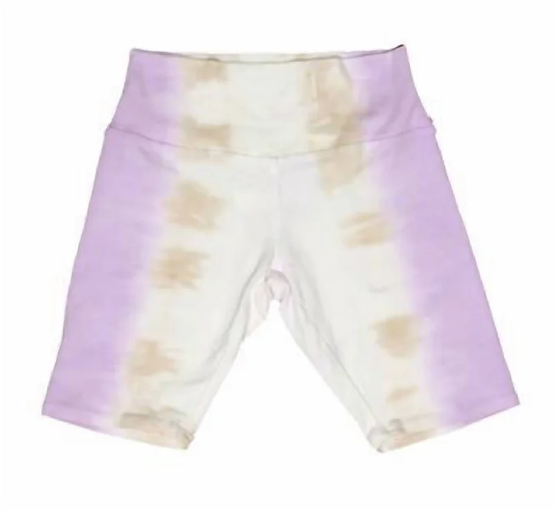 Robust Men's Denim ShortsGirl's Hazel Tie Dye Bike Shorts In Violet