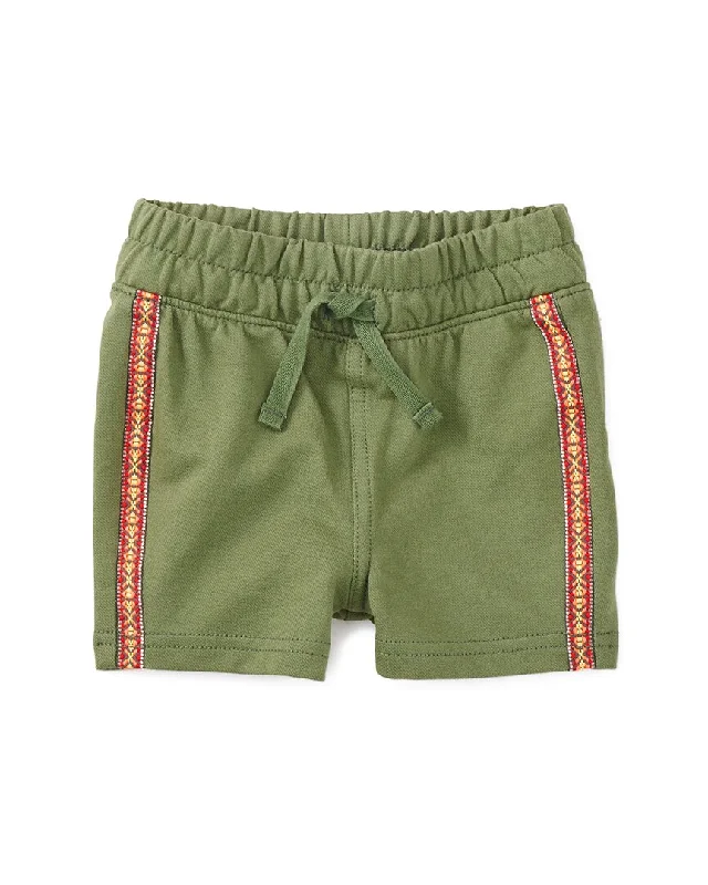 Casual Men's Patterned Bermuda ShortsTea Collection Jacquard Trim Baby Short