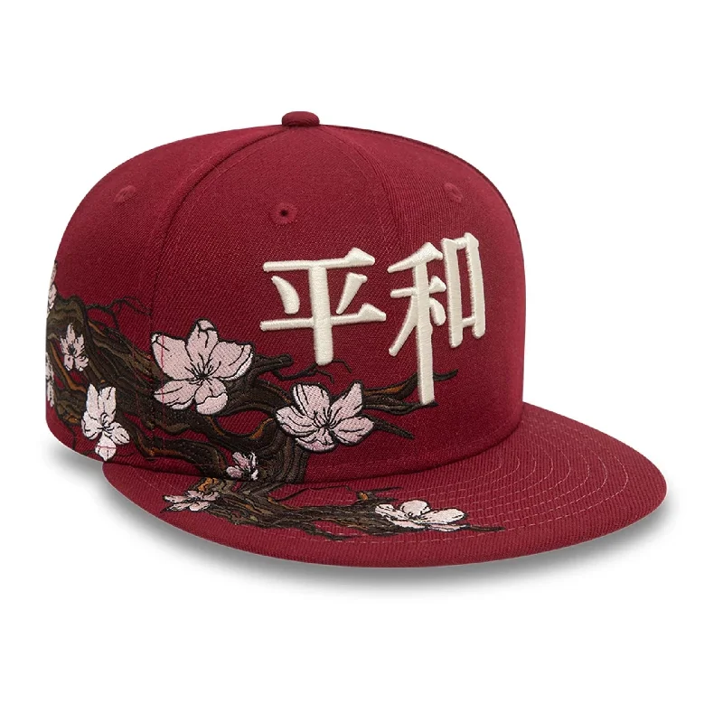 Protective Hard HatsNew Era Cherry Blossom Peace Dark Red 59FIFTY Fitted Cap