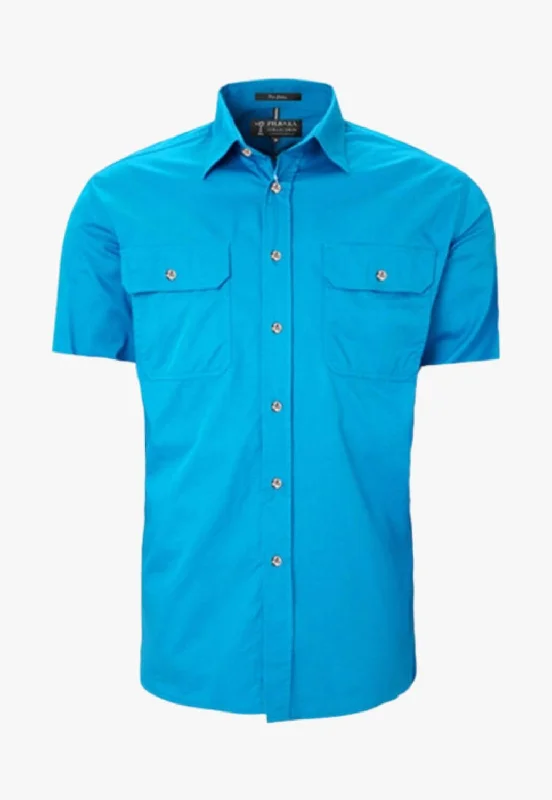 Men's Fishing Shirts for Water SportsPilbara Mens O/Front S/Sleeve Work Shirt RM500BTS Men's Fishing Shirts for Water SportsPilbara Mens O/Front S/Sleeve Work Shirt RM500BTS