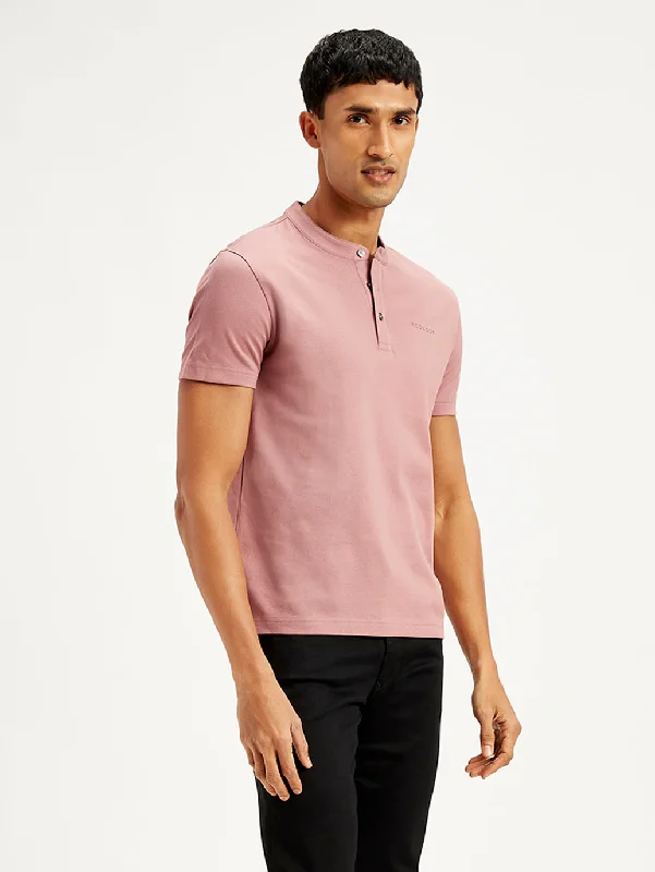 Men's Shirts with Tab CollarsMen's Textured Slim Fit T-Shirt