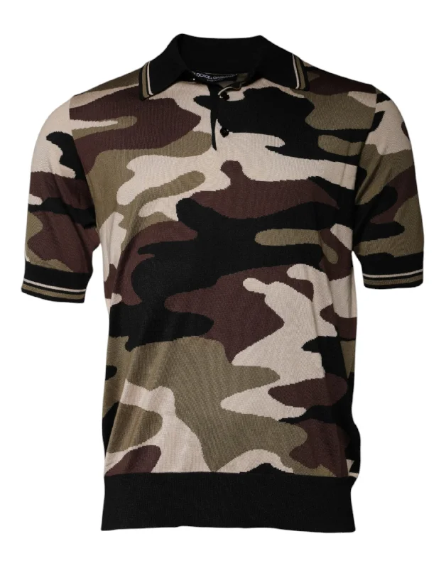 Men's Shirts with Wingtip CollarsDolce & Gabbana multi Camouflage Colla Polo Men's T-shirt (Pre-Owned) Men's Shirts with Wingtip CollarsDolce & Gabbana multi Camouflage Colla Polo Men's T-shirt (Pre-Owned)