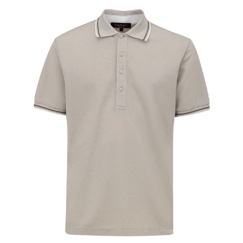 Men's Shirts with Hidden ButtonsCanali Cotton Polo Men's Shirt